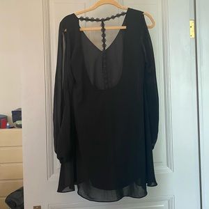 Nasty Gal Flowy Black Mini Dress
